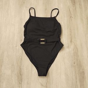 Black Belted H&M One Piece Swimsuit